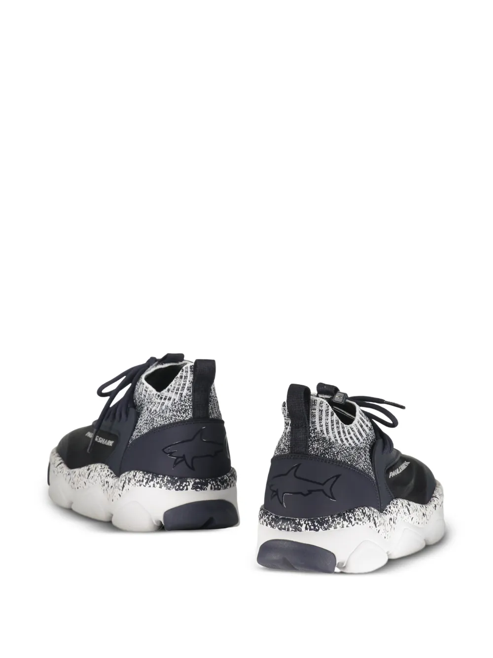 Paul & Shark Sneakers met haaien inzetstuk Zwart
