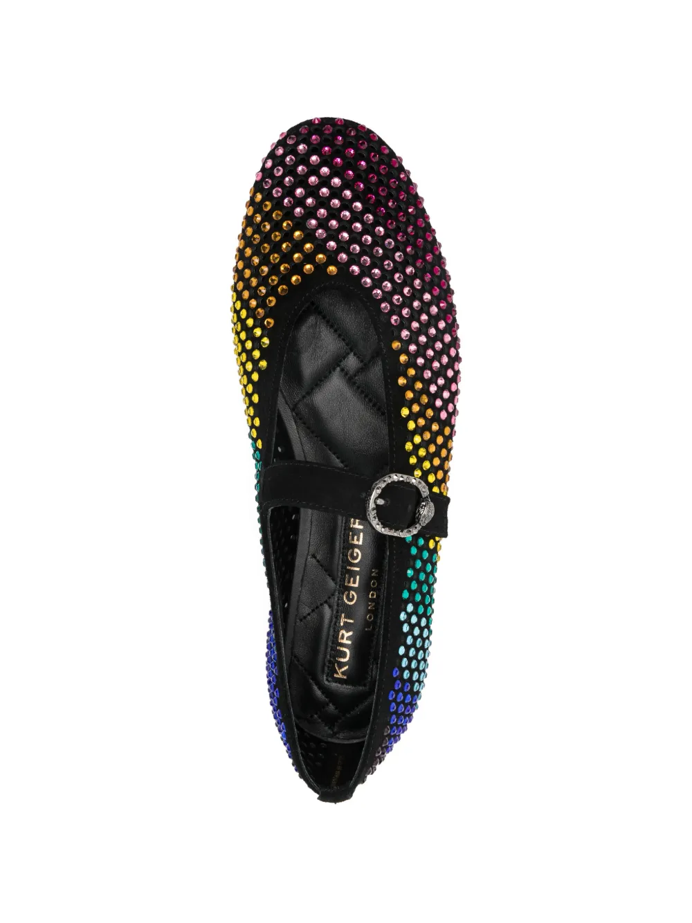 Kurt Geiger London embellished flat pumps Zwart