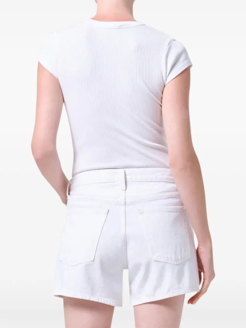  Agolde Belt-loops Shorts - White 