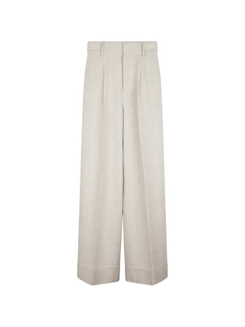 Alberta Ferretti pleat-detail palazzo pants