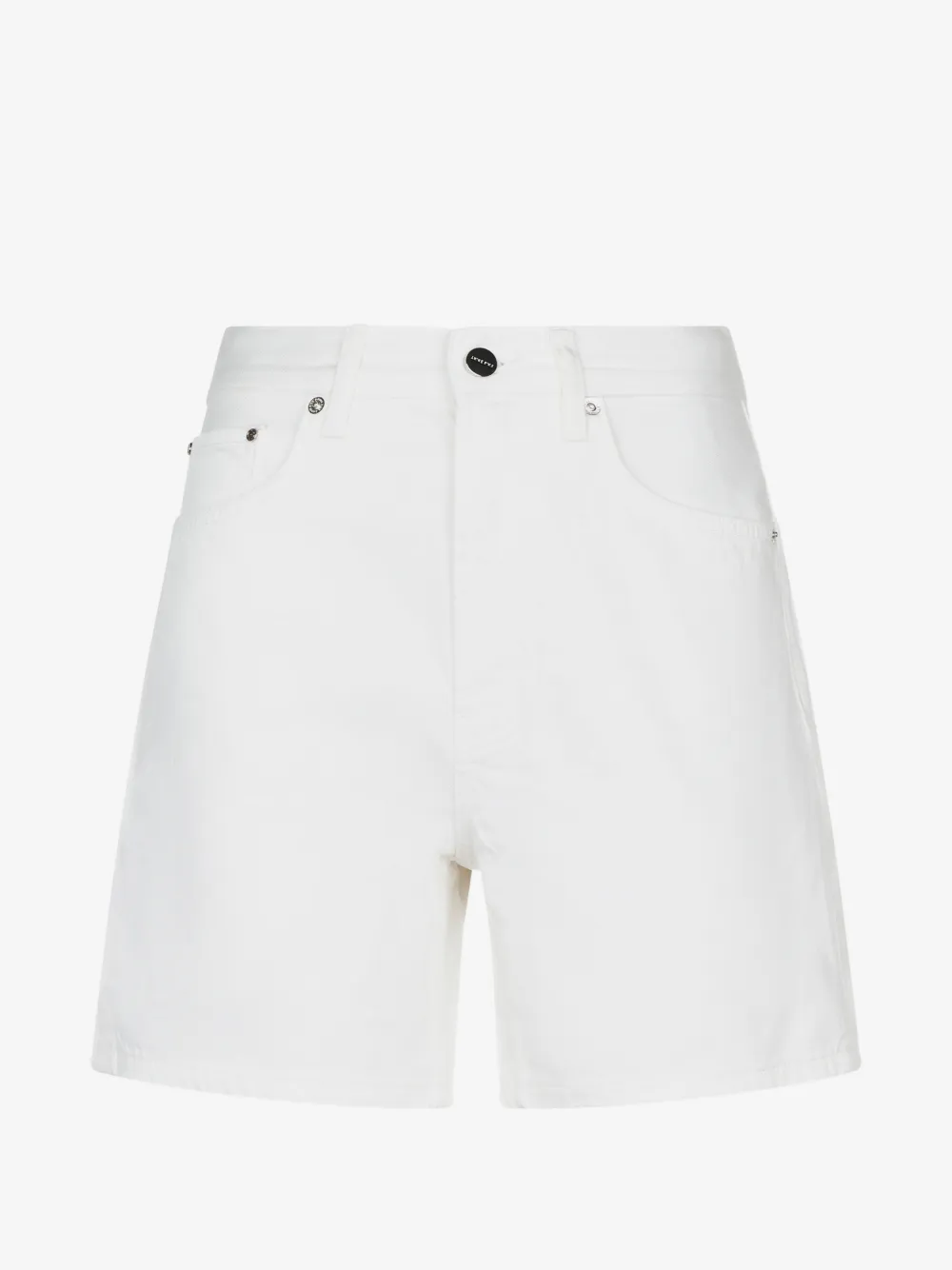 ANINE BING Kat logo-patch denim shorts | Neutrals | Image 1
