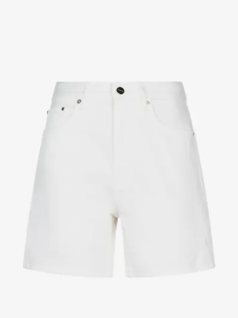 ANINE BING Kat logo-patch denim shorts