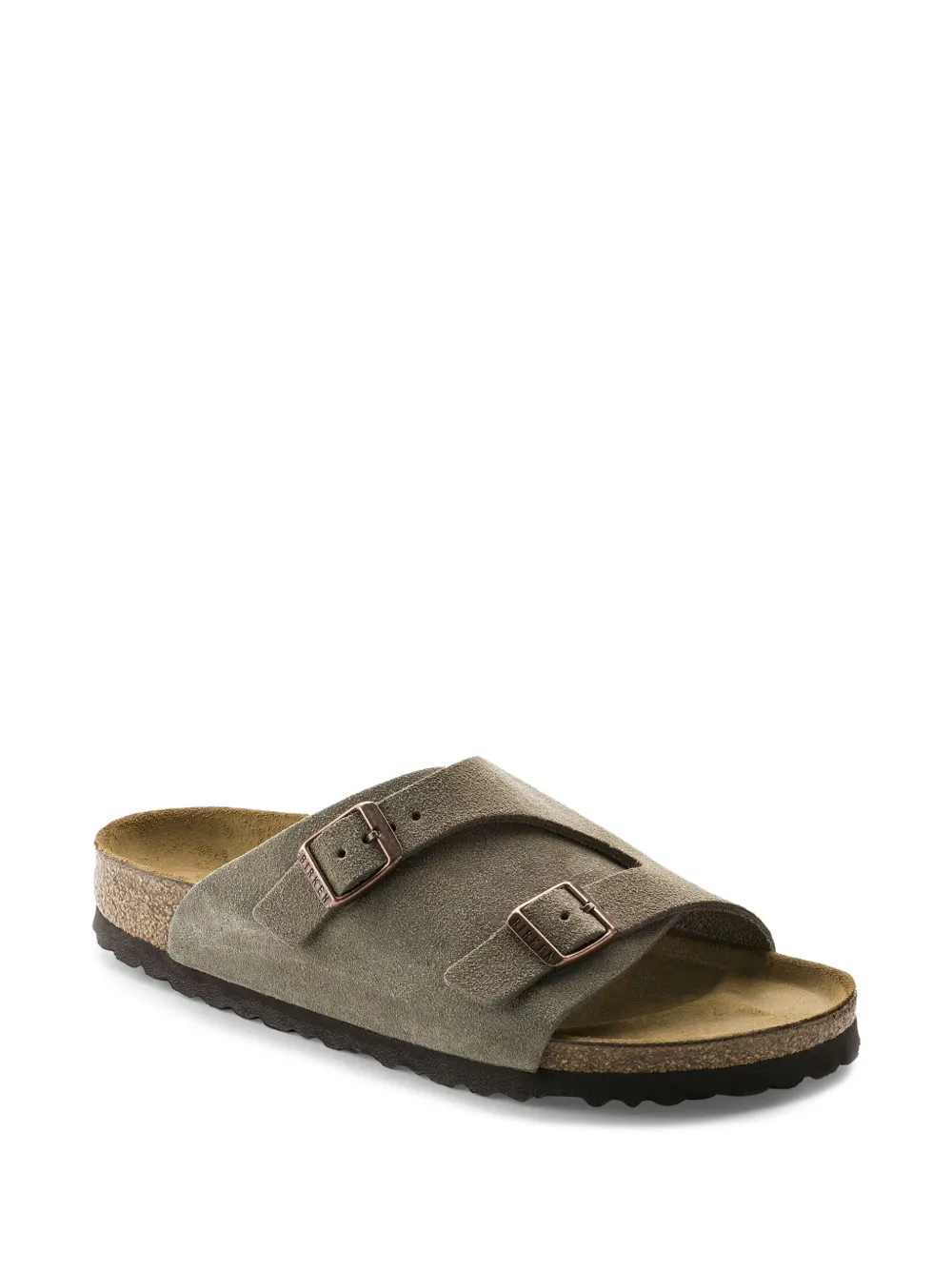 Birkenstock Zürich sandalen met gesp Grijs