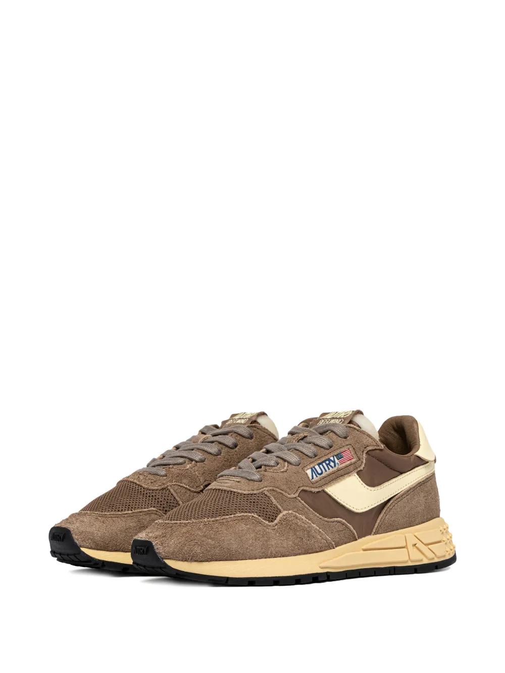 Autry Sneakers met suède vlak Bruin