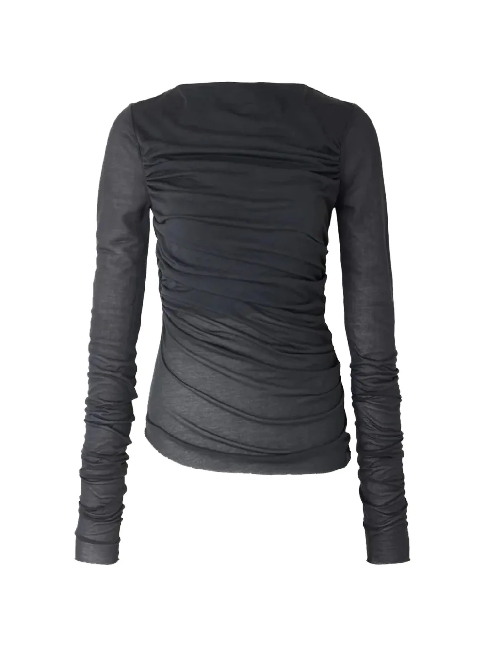 Soeur Gaia ruched long-sleeved T-shirt - Grigio