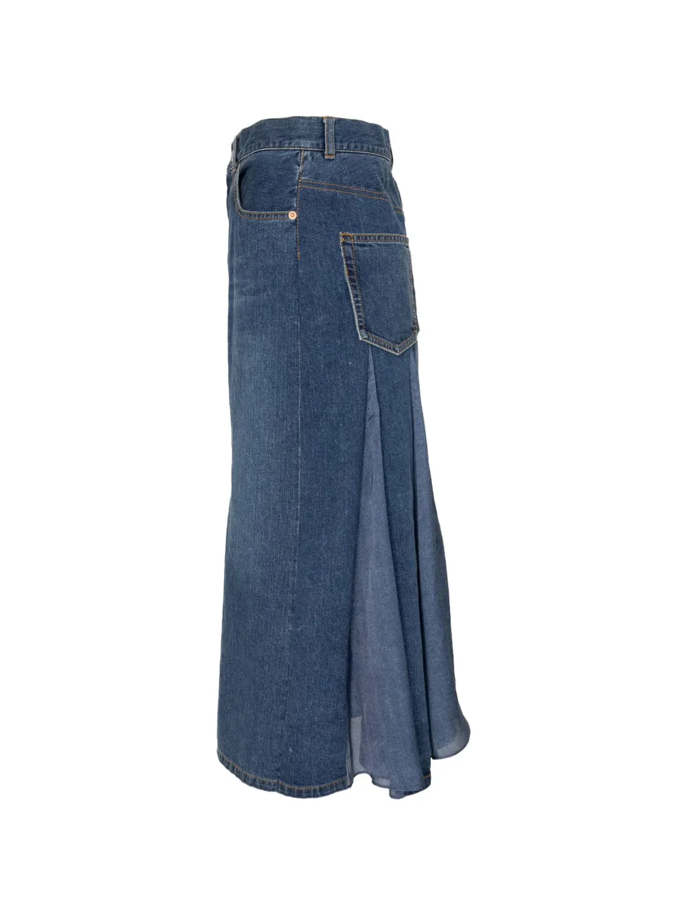  Sacai Pocket Pleated Skirt - Blue 