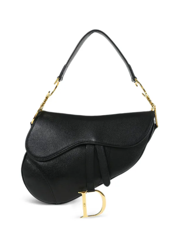 Christian Dior Pre-Owned 2001 Dチャーム サドルバッグ | ブラック