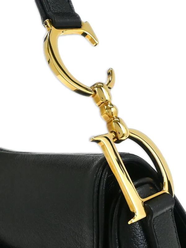 Christian Dior Pre-Owned 2001 Dチャーム サドルバッグ | ブラック
