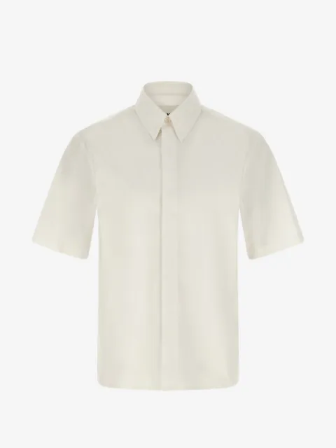 Jil Sander logo-embroidered short-sleeve shirt