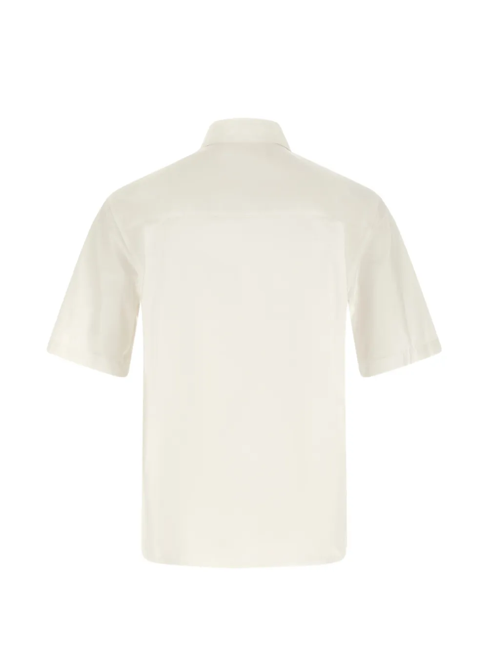 Jil Sander logo-embroidered short-sleeve shirt - Wit