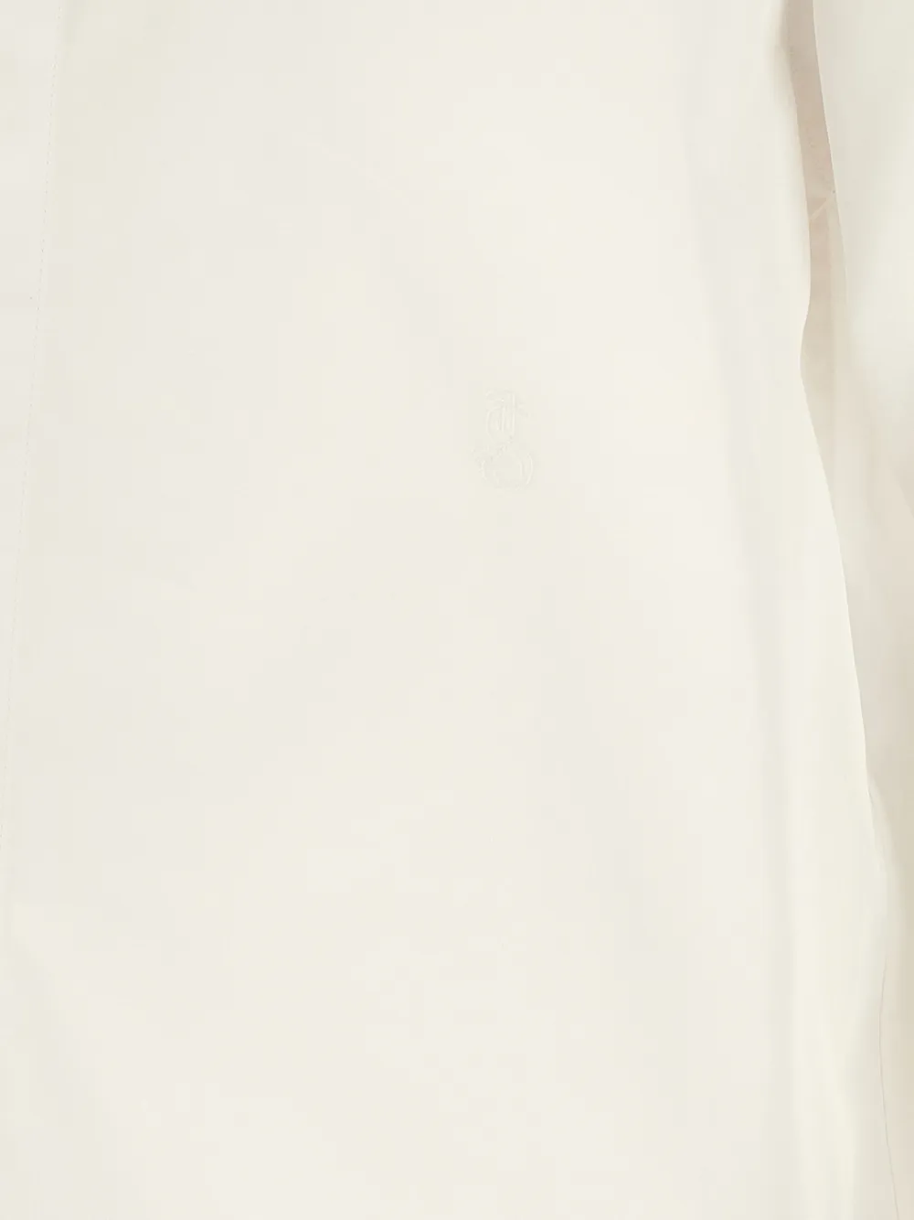Jil Sander Overhemd met geborduurd logo en korte mouwen Wit