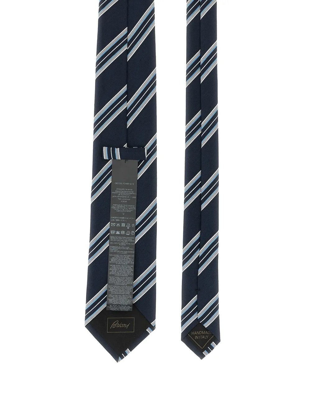 Brioni striped tie - Blauw