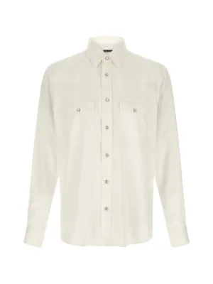 Comme Des Garçons Homme Plus Geometric cut-out Shirt | White