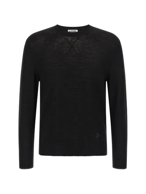 Jil Sander logo-embroidered crew-neck sweater