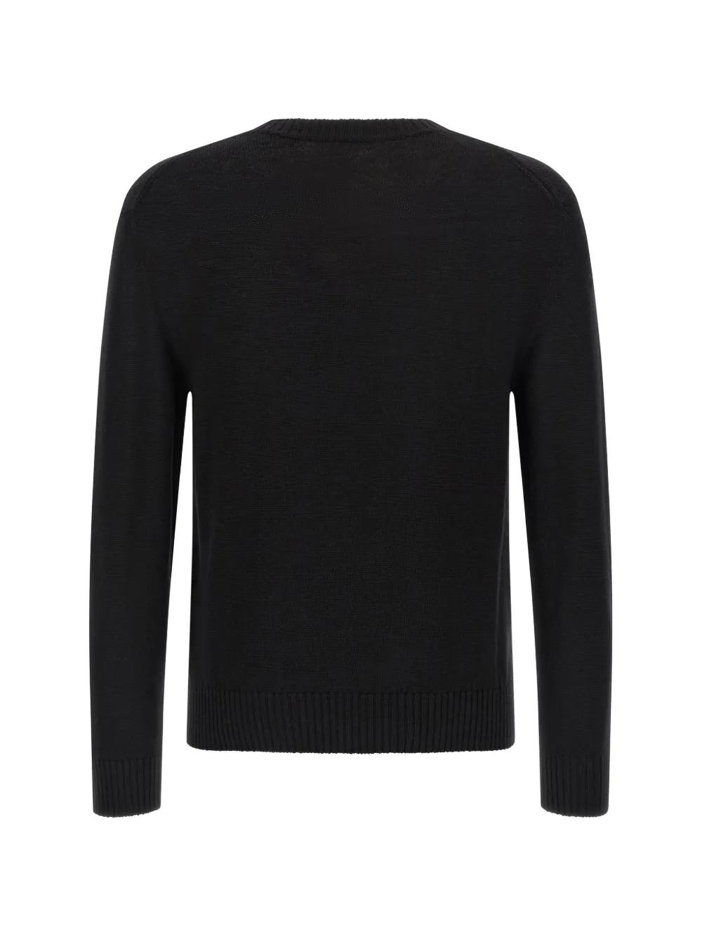 Jil Sander logo-embroidered crew-neck sweater - Zwart