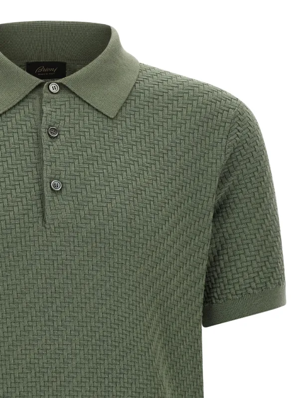 ブリオーニ　BRIONI ポロシャツ　ニット　M L イタリア製　52 最高級 Brioni ニット ポロシャツ | ブラウン | FARFETCH JP