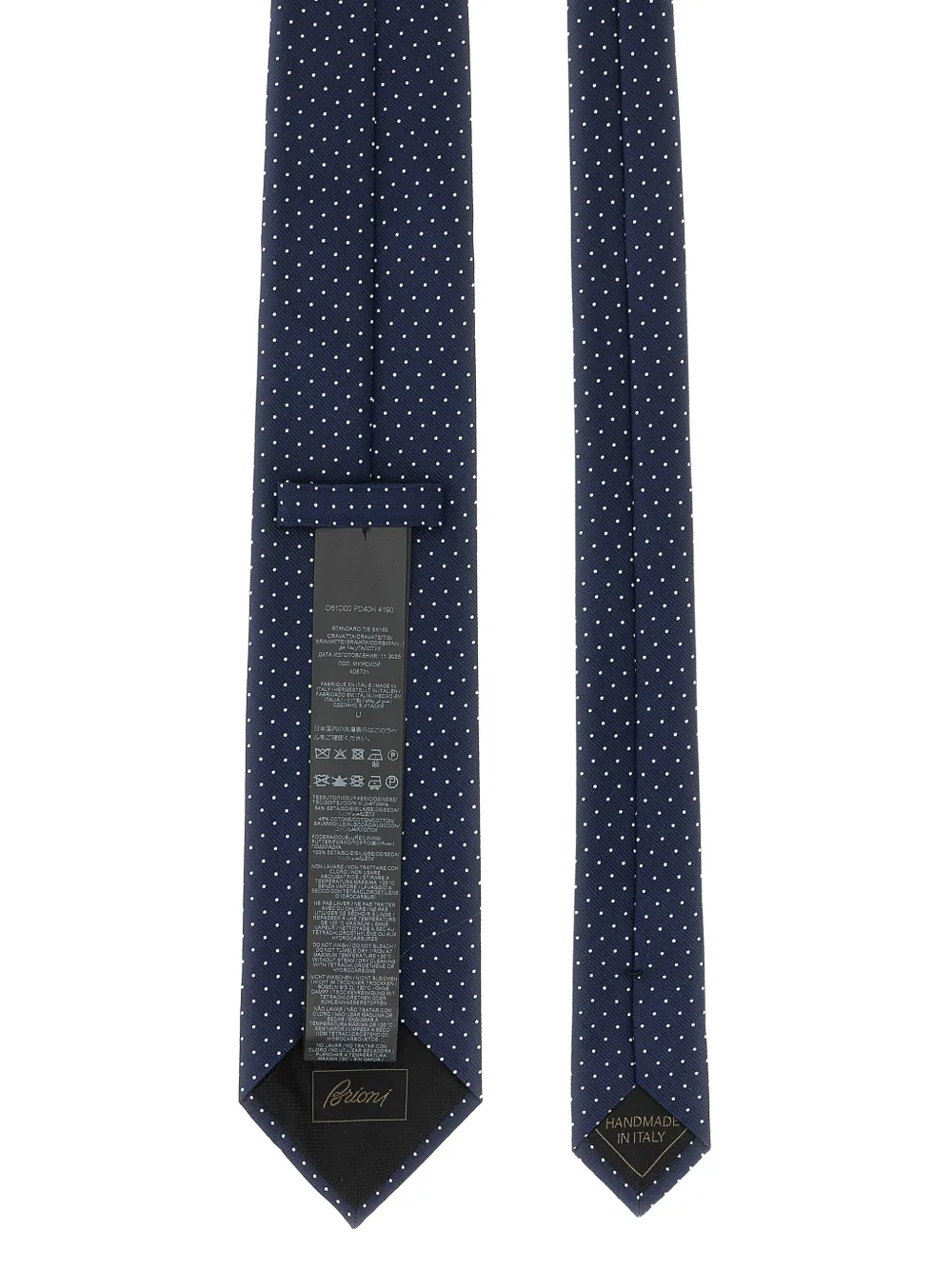 Brioni Essential polka-dot tie - Blauw