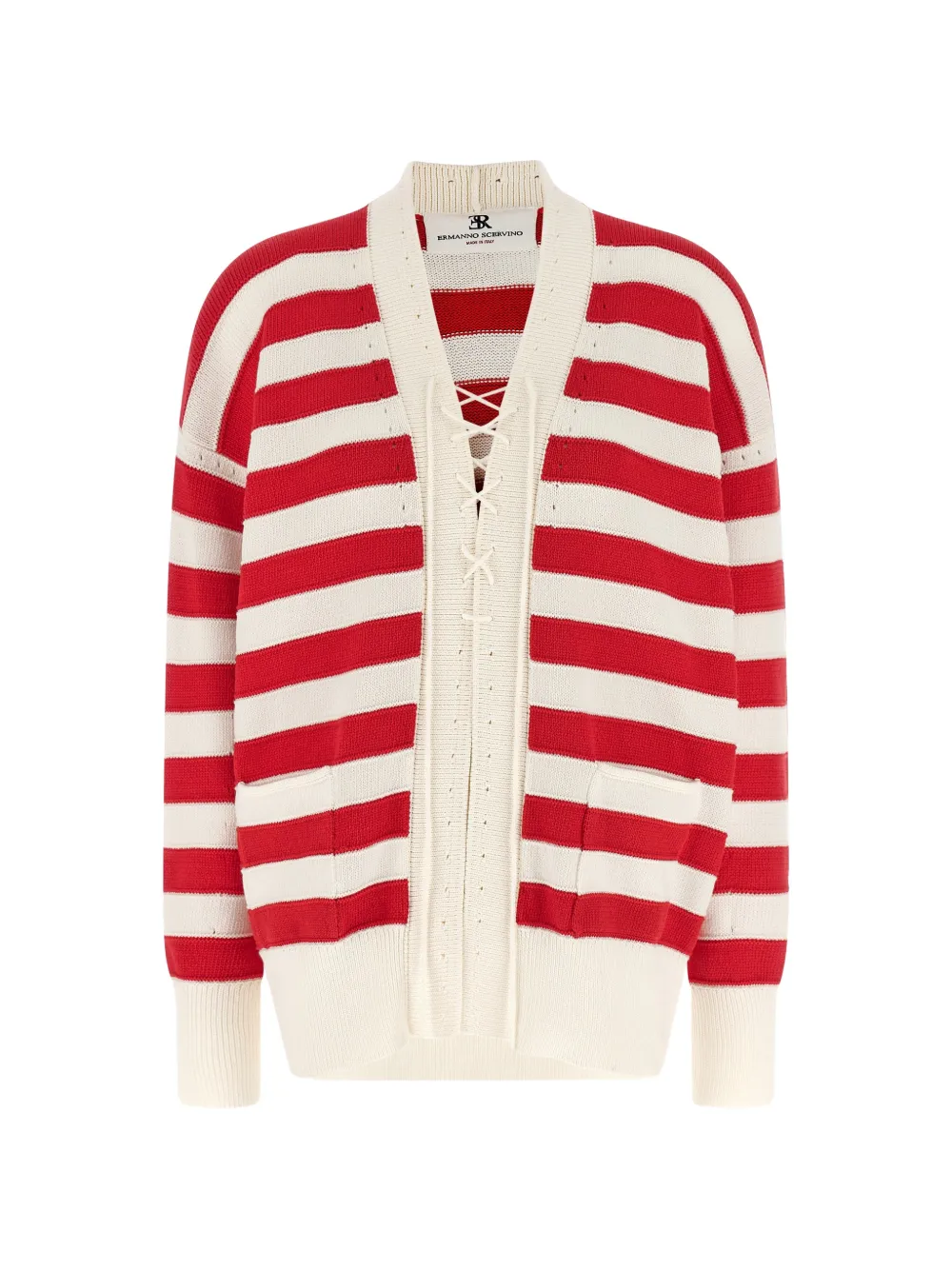 Ermanno Scervino striped cardigan - Rosso