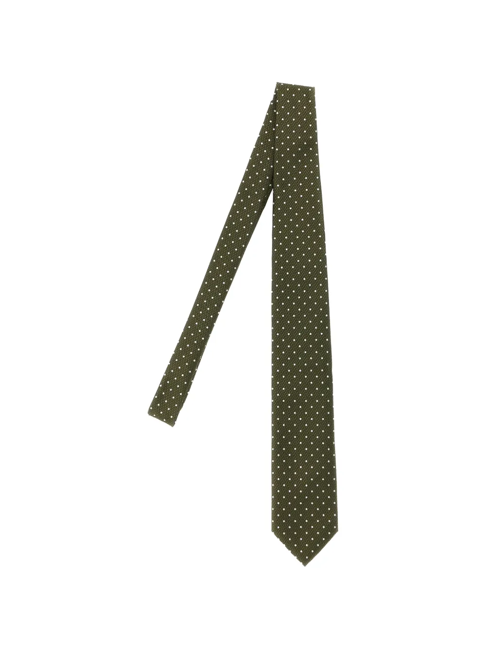 TOM FORD polka-dot jacquard tie - Verde