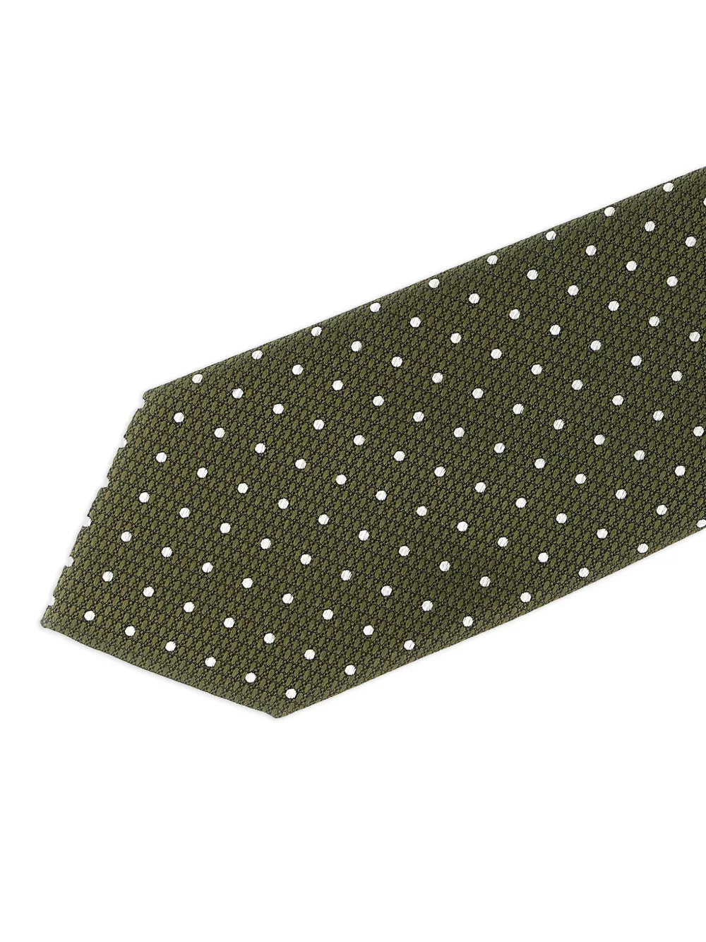 TOM FORD polka-dot jacquard tie - Groen