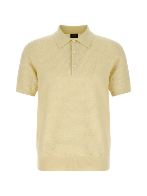 Brioni weaving short-sleeve polo shirt