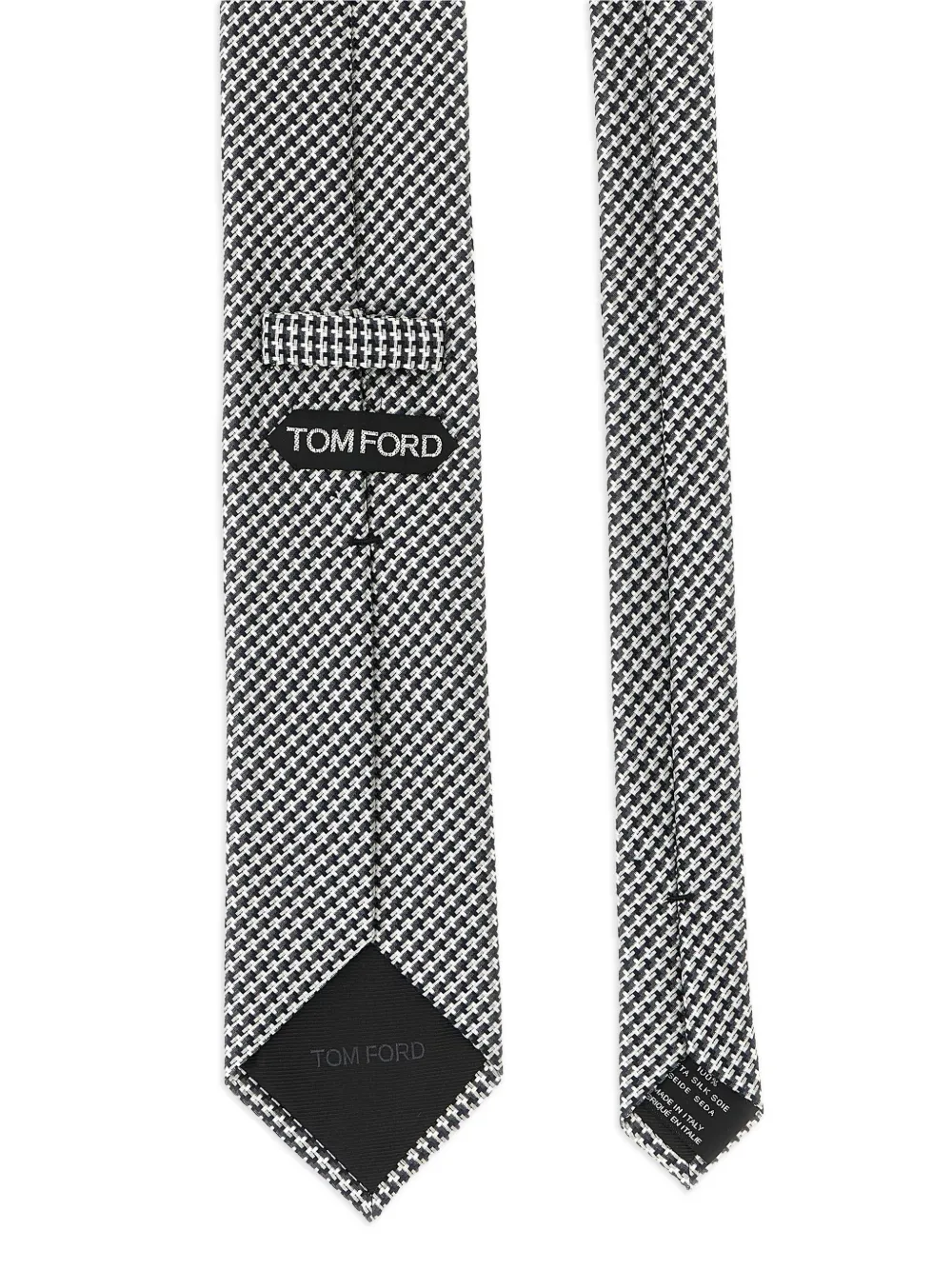 TOM FORD jacquard silk tie - Zwart