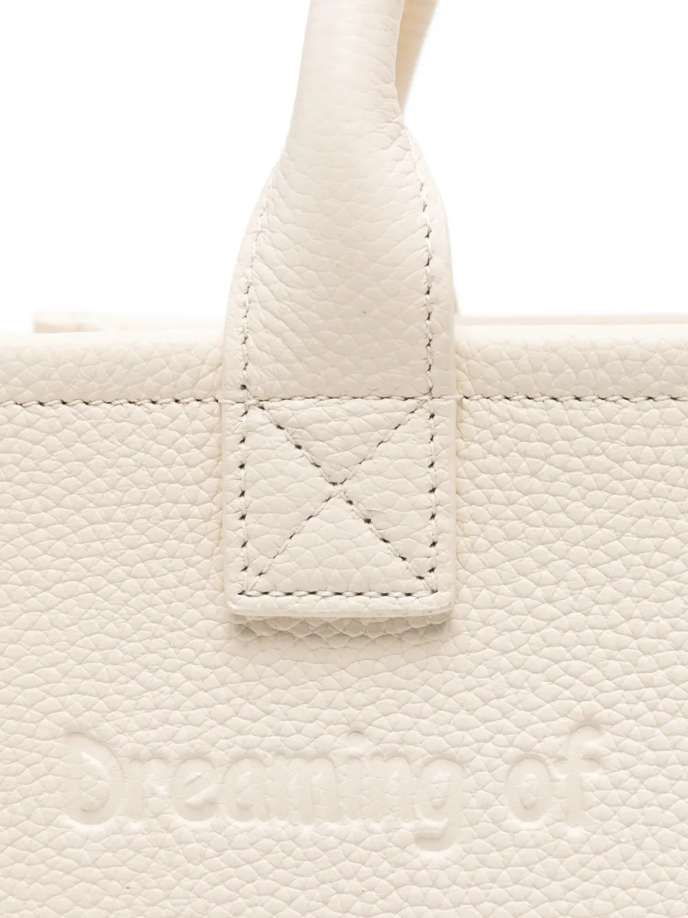 Medium Vanity Logo-Embossed Grained Leather Tote Bag