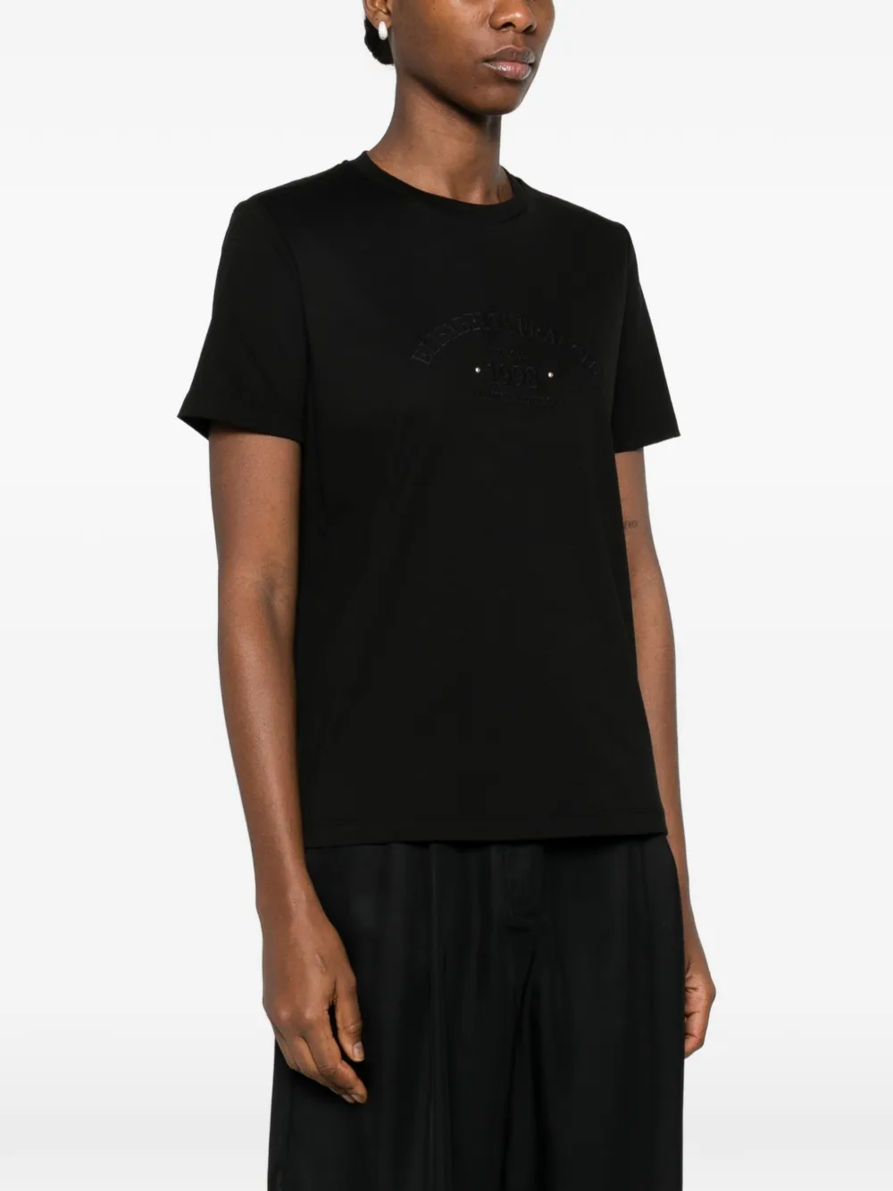 Elisabetta Franchi T-shirt met logo Zwart