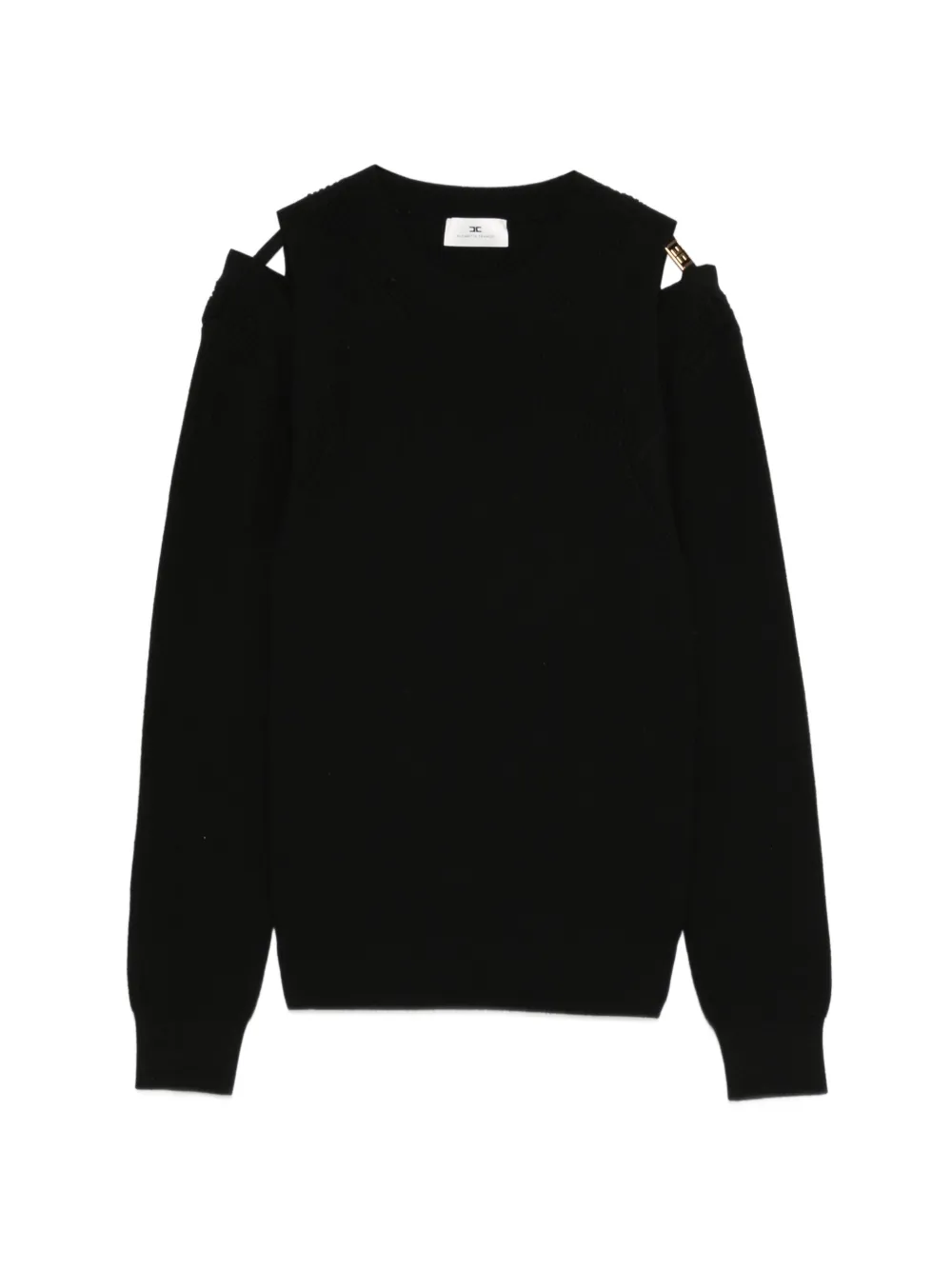 Elisabetta Franchi cut-out long-sleeve sweater - Nero