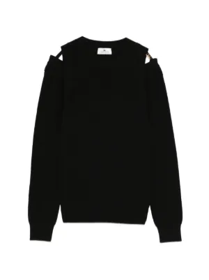 Helmut Lang カットアウト ファインニットセーター | ブラック