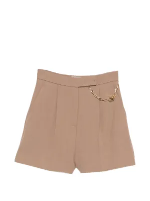 Maje Short Com Pregas e Botões | Neutro | FARFETCH BR