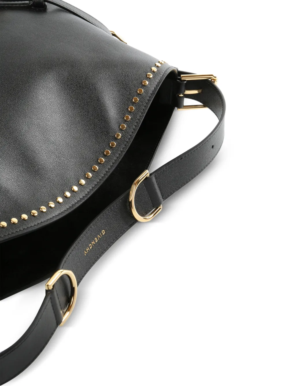  Givenchy Medium Voyou Studded Buckle Shoulder Bag - Black 