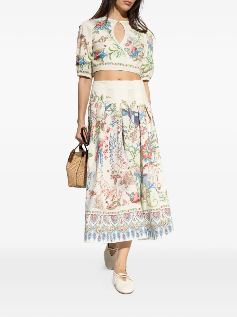 ETRO Jurk met bloemenprint Beige