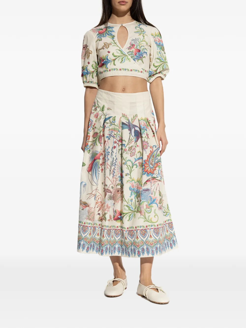 ETRO Jurk met bloemenprint Beige