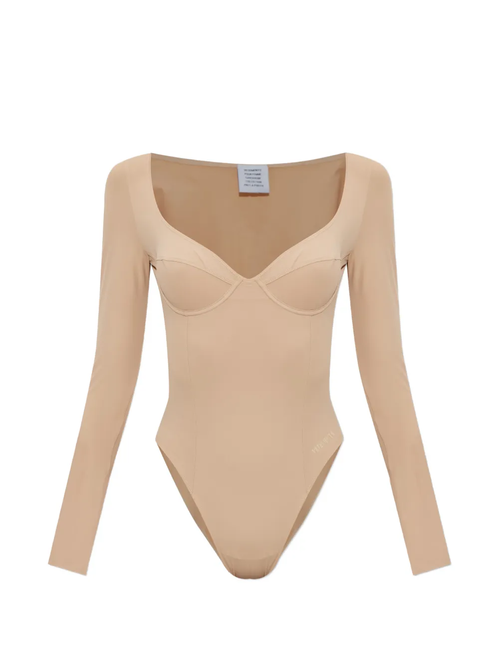 VETEMENTS long-sleeve bodice body - Toni neutri