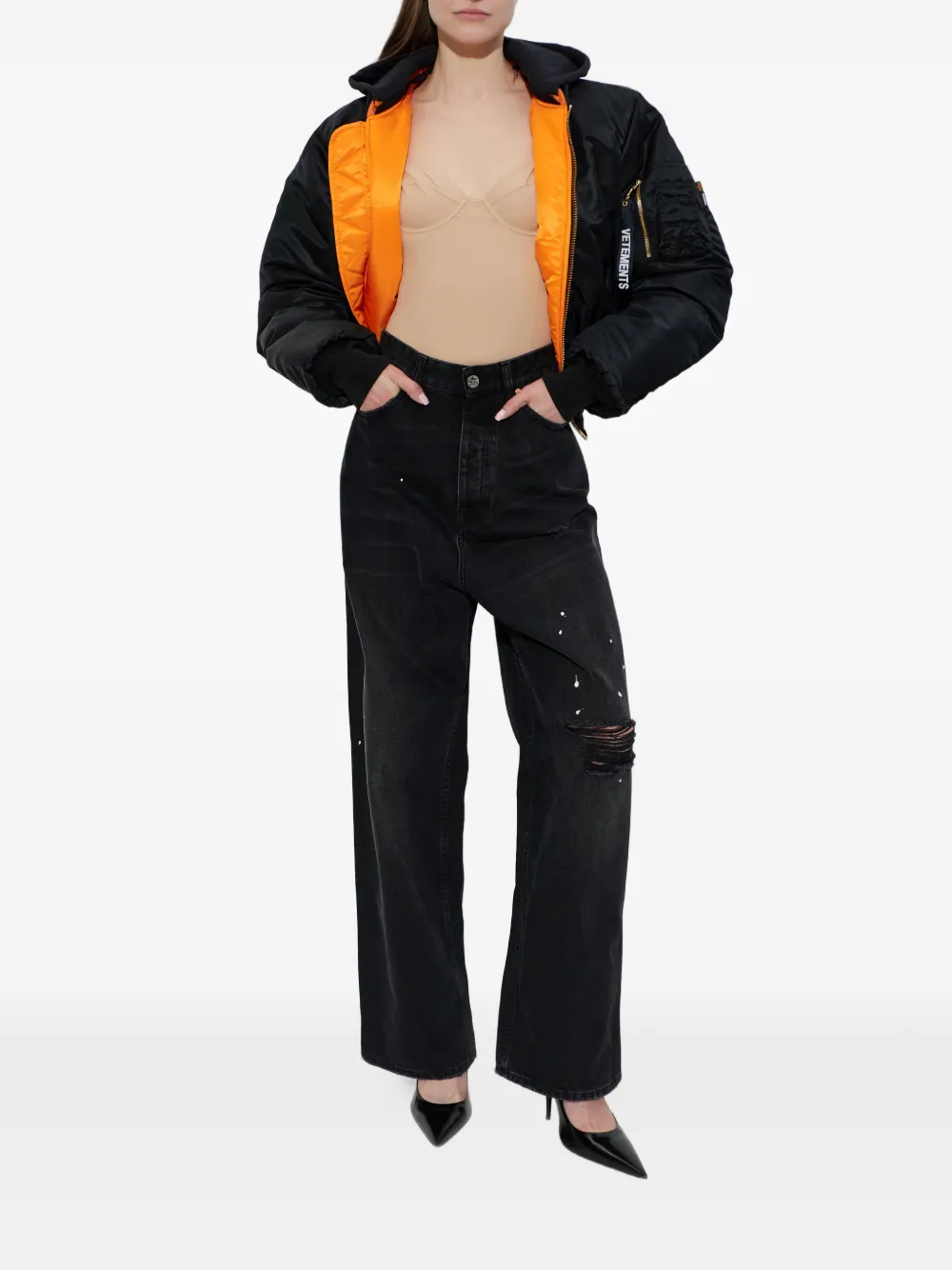 VETEMENTS Body met lange mouwen Beige