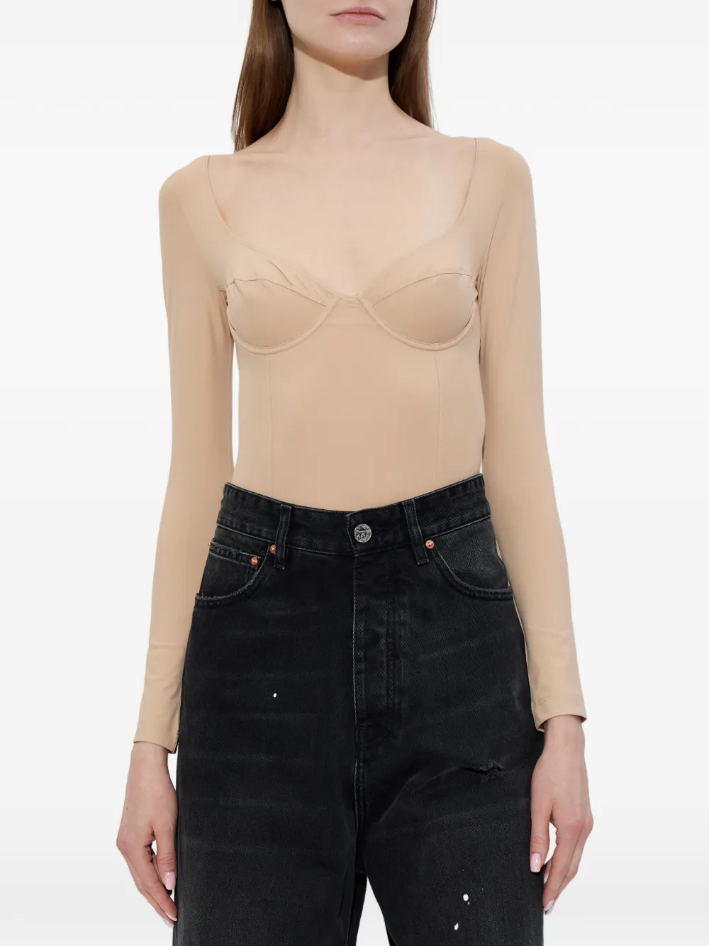 VETEMENTS Body met lange mouwen Beige