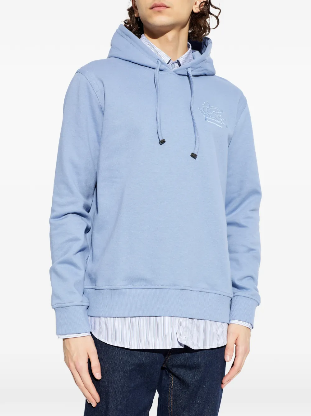 ETRO Hoodie met borduurwerk Blauw