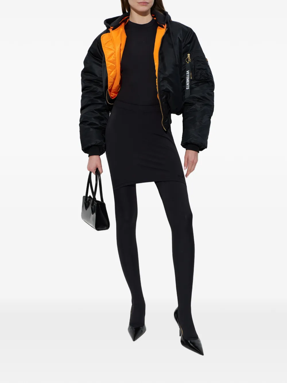 VETEMENTS Legging met geborduurd logo Zwart