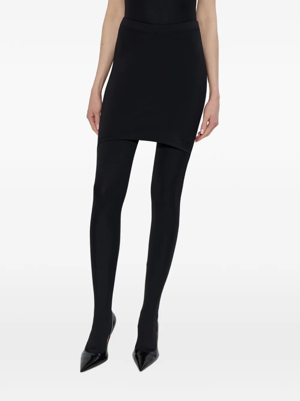 VETEMENTS Legging met geborduurd logo Zwart
