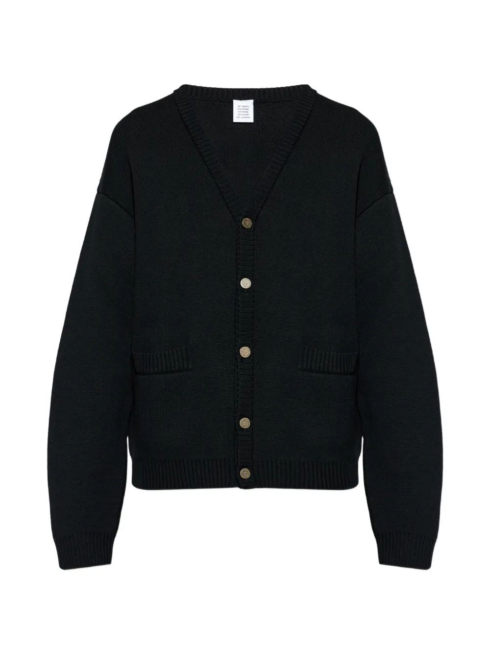 VETEMENTS 버튼 업 가디건 | 블랙 | Image 1