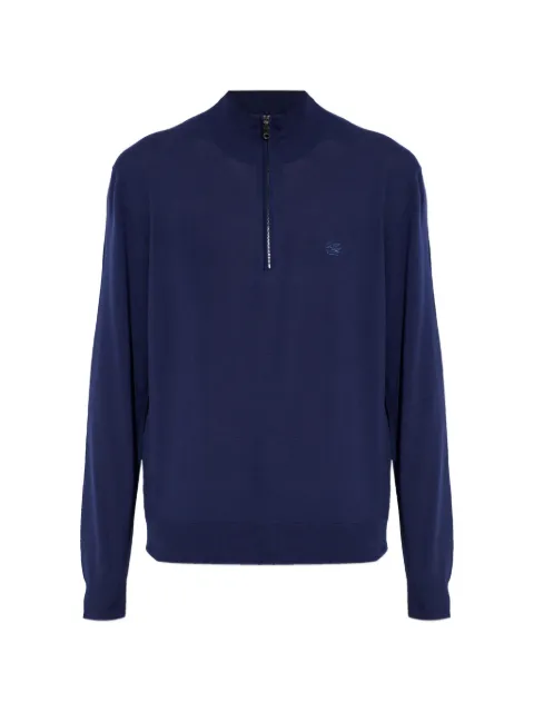 ETRO zip-up logo-detail sweater