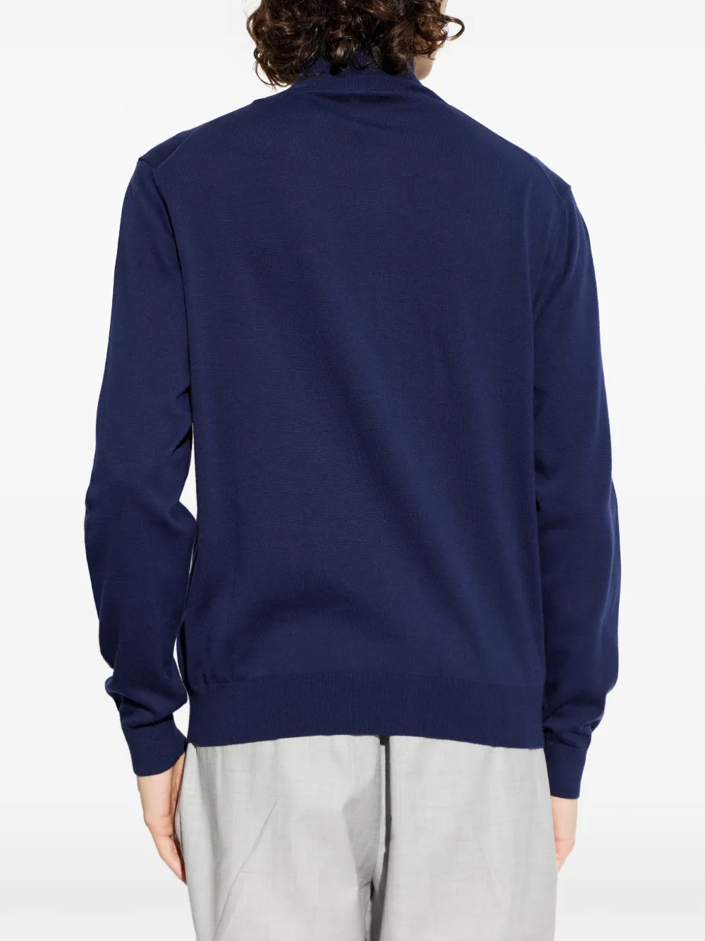 ETRO Trui met logodetail en rits Blauw