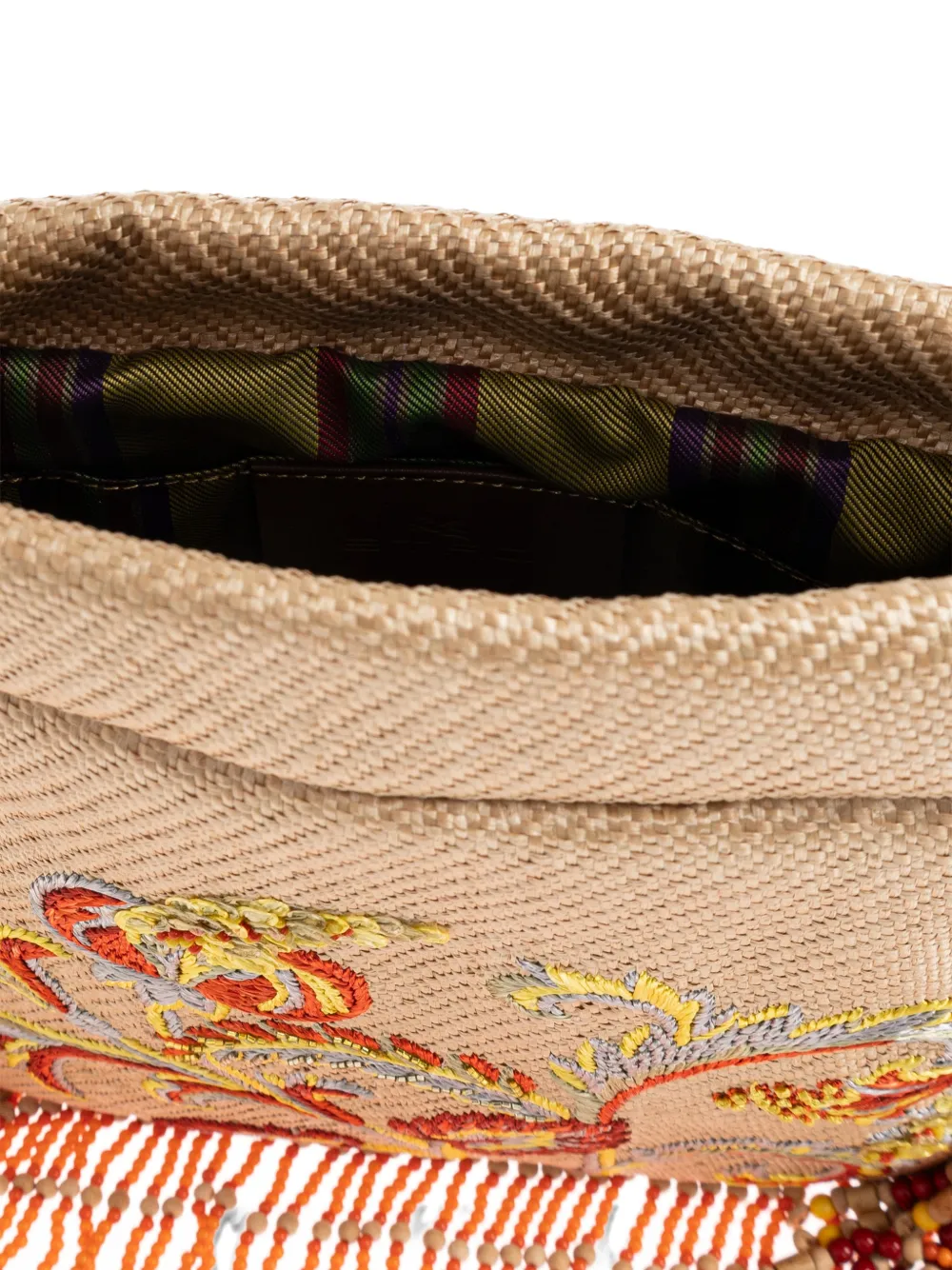 ETRO Kleine Kalispera shopper met borduurwerk Beige