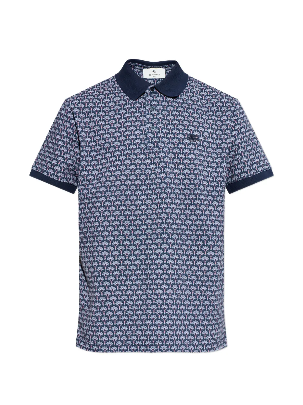 ETRO floral-print polo shirt - Blu