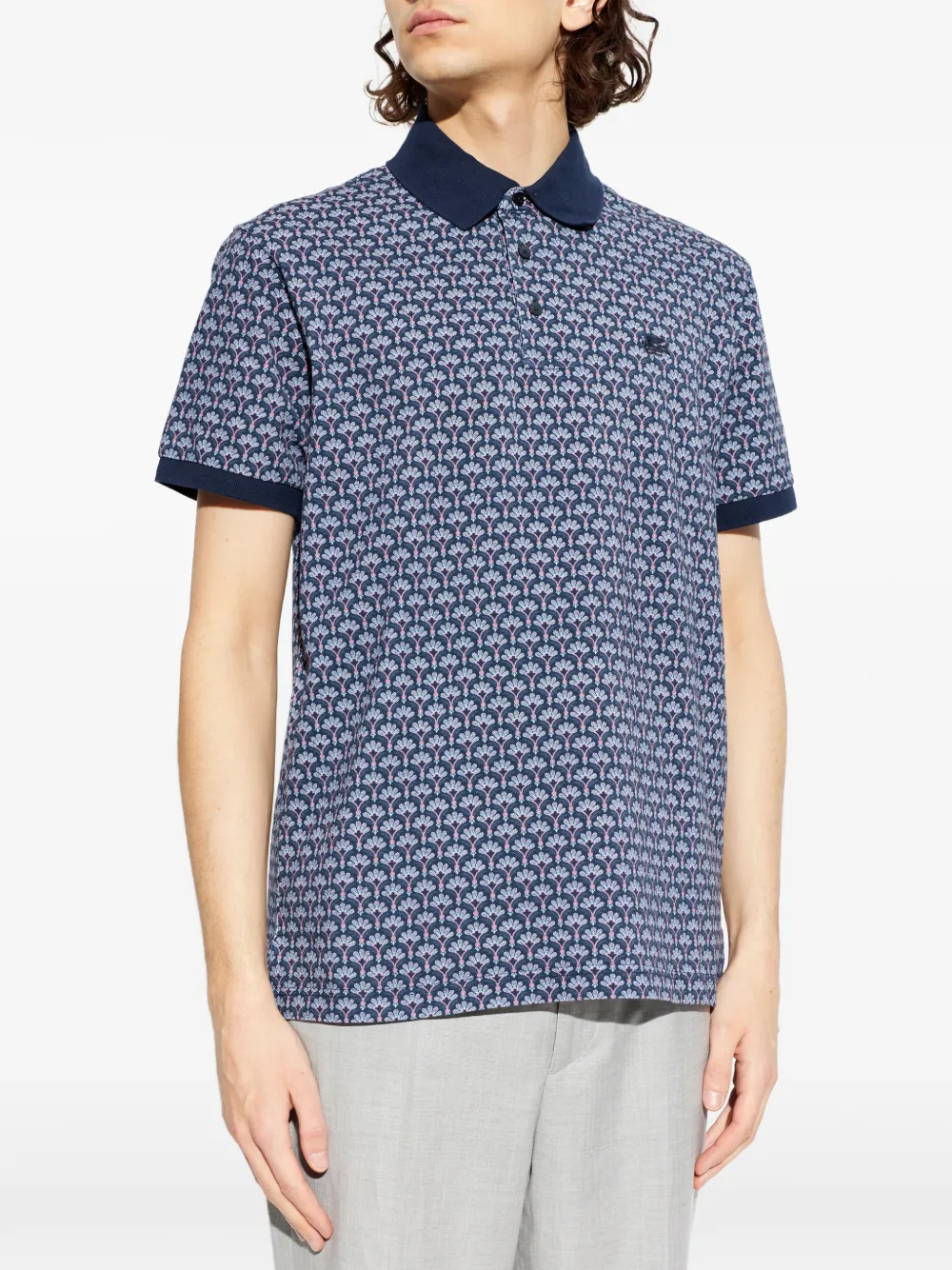 ETRO Poloshirt met bloemenprint Blauw