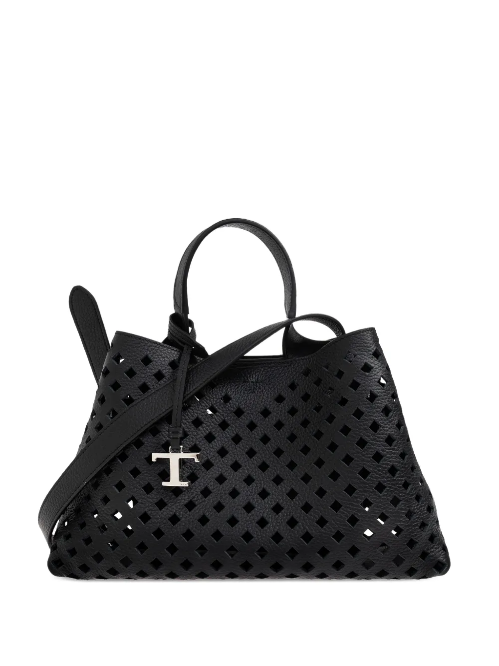 Tod's Micro Apa perforated-leather tote bag - Nero
