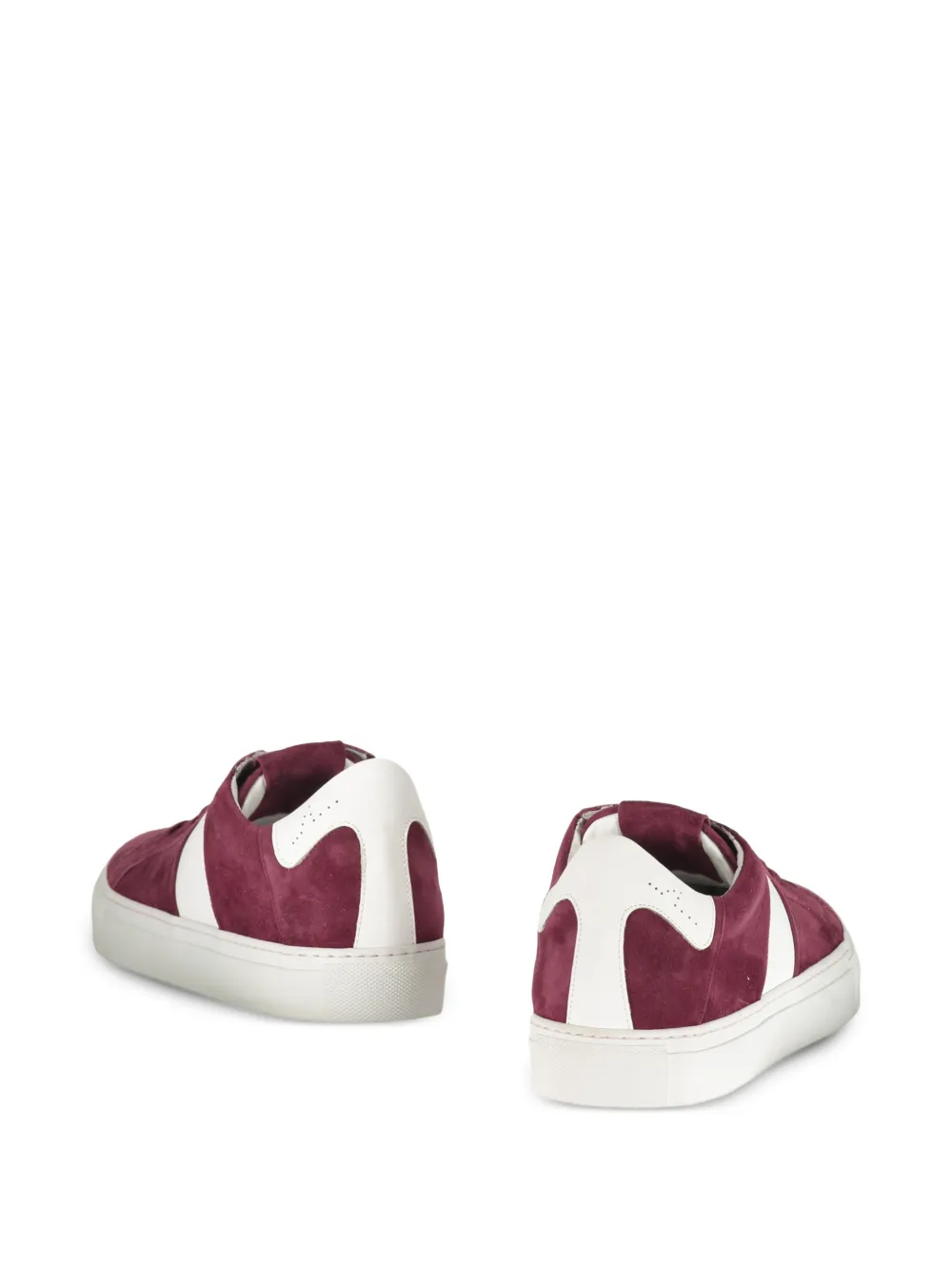 Paul & Shark Gestreepte leren sneakers Rood