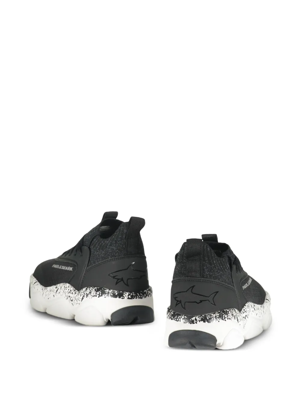 Paul & Shark Sneakers met haaiprint Zwart