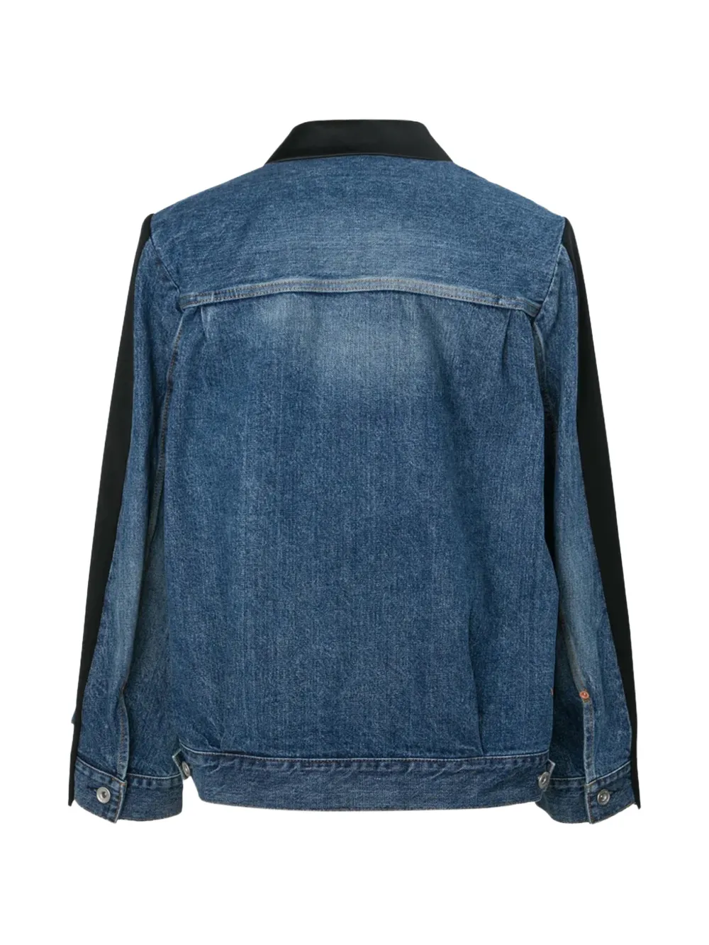 sacai Jack met dubbele rij knopen en denim vlak Blauw